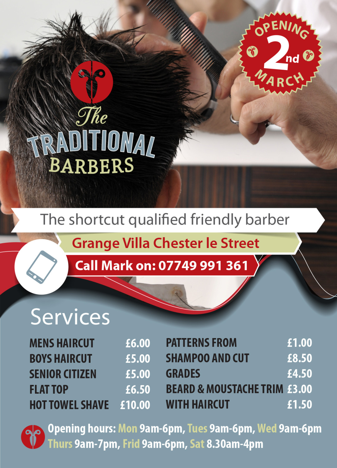 Barbers A5 Leaflet design – startup company